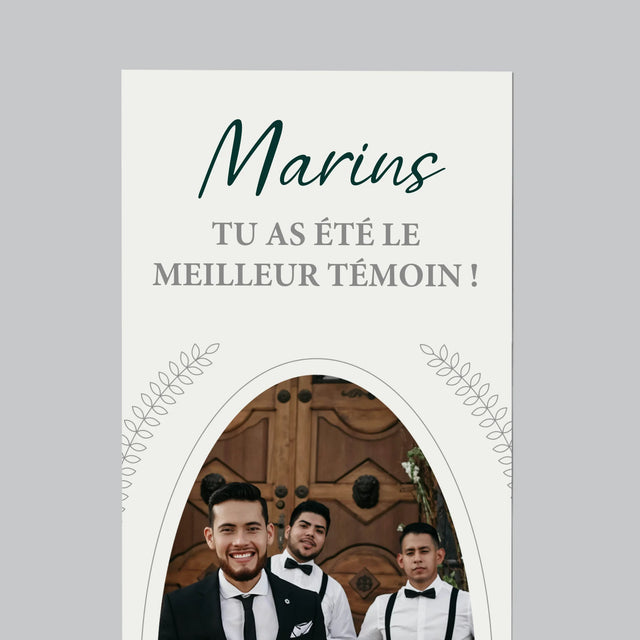 La Photo Et Un Texte: Tu As Été Le Meilleur Témoin - Aimant Pour Frigo