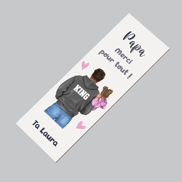 La Création Du Personnage: Papa Avec Enfant - Aimant Pour Frigo