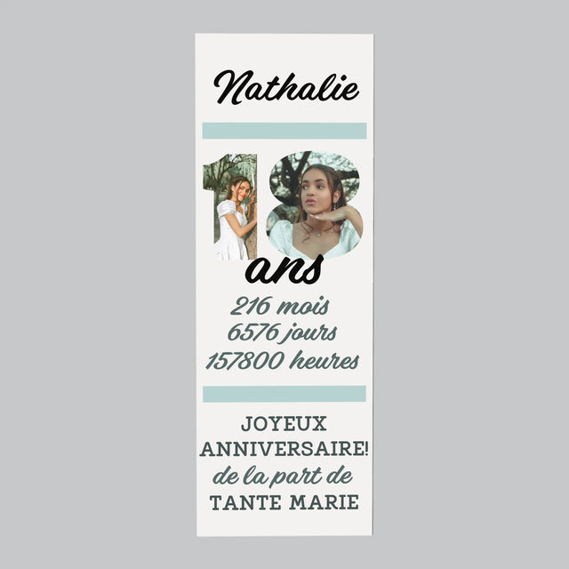 Collage Photo De Lettre: 18 Ans Compte À Rebours - Aimant Pour Frigo