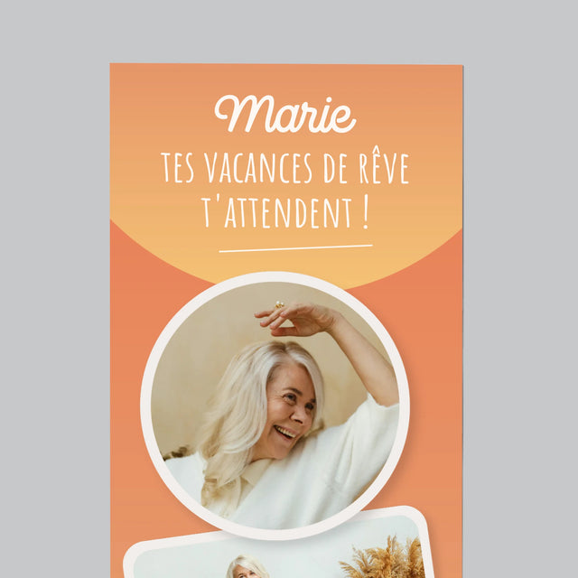 Le Collage Photo: Les Vacances De Rêve - Aimant Pour Frigo