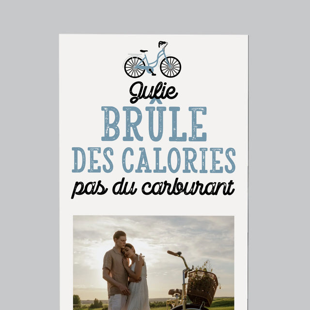 Le Collage Photo: Brûle Des Calories, Pas Du Carburant - Aimant Pour Frigo