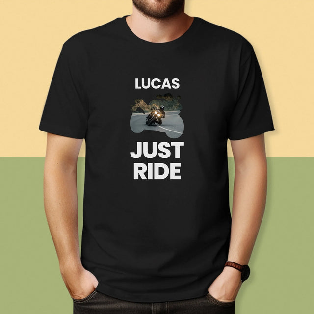 Forme Des Photos: Just Ride - T-Shirt Pour Hommes