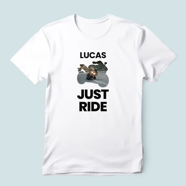 Forme Des Photos: Just Ride - T-Shirt Pour Hommes
