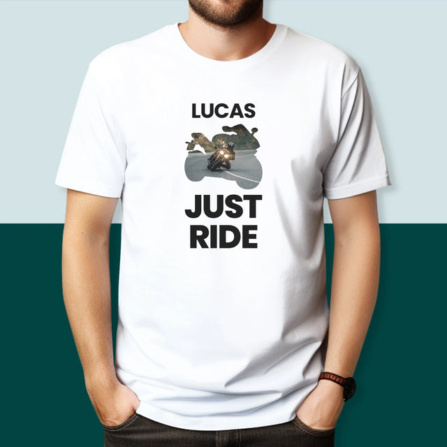 Forme Des Photos: Just Ride - T-Shirt Pour Hommes