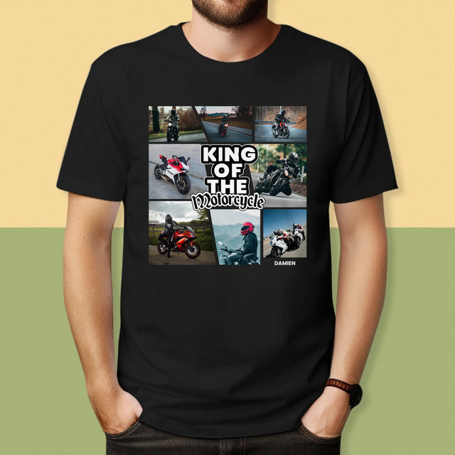 Le Collage Photo: King Of The Motorcycle - T-Shirt Pour Hommes
