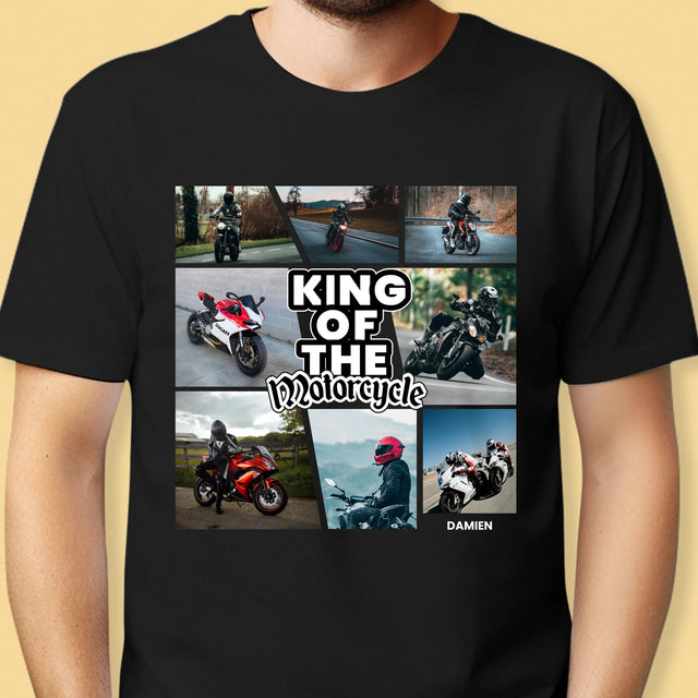 Le Collage Photo: King Of The Motorcycle - T-Shirt Pour Hommes