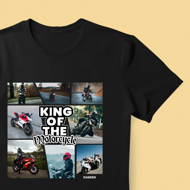 Le Collage Photo: King Of The Motorcycle - T-Shirt Pour Hommes