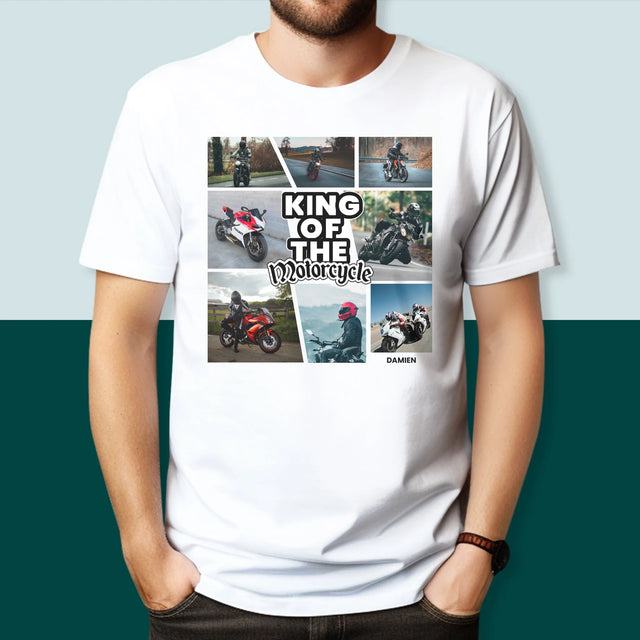 Le Collage Photo: King Of The Motorcycle - T-Shirt Pour Hommes