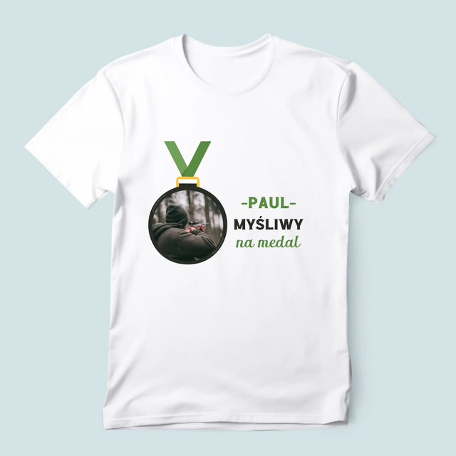 La Photo Et Un Texte: Chasseur En Or - T-Shirt Pour Hommes