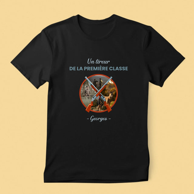 Le Collage Photo: Un Tireur De La Première Classe - T-Shirt Pour Hommes