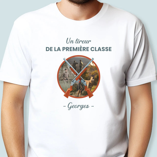 Le Collage Photo: Un Tireur De La Première Classe - T-Shirt Pour Hommes