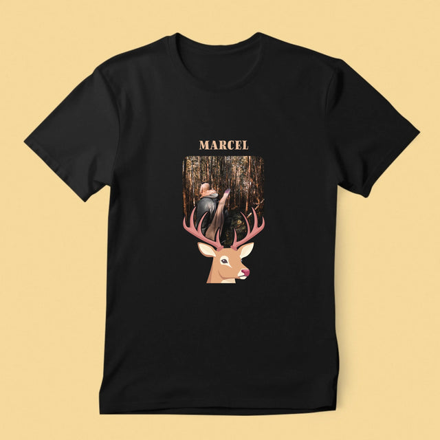 La Photo Et Un Texte: Le Cerf - T-Shirt Pour Hommes