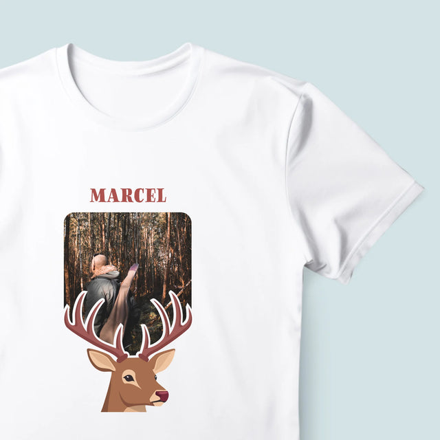 La Photo Et Un Texte: Le Cerf - T-Shirt Pour Hommes