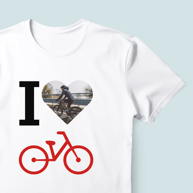 La Photo: I Love Vélo - T-Shirt Pour Hommes
