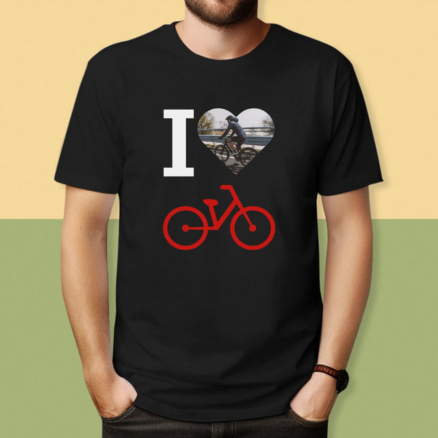 La Photo: I Love Vélo - T-Shirt Pour Hommes