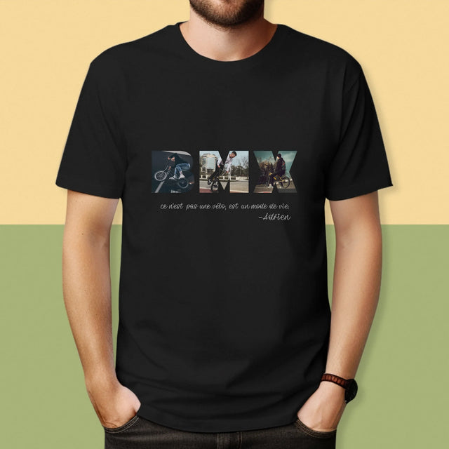 Collage Photo De Lettre: Bmx De Vos Photos - T-Shirt Pour Hommes