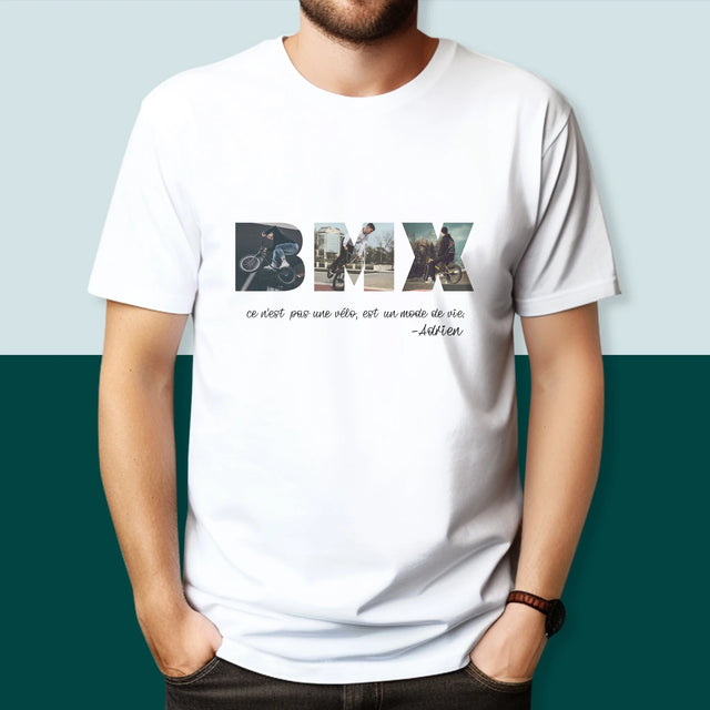 Collage Photo De Lettre: Bmx De Vos Photos - T-Shirt Pour Hommes