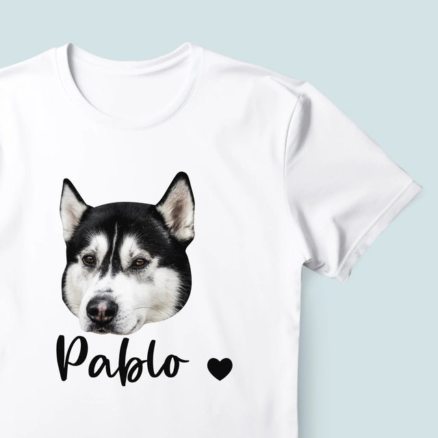 Ton Personnage: La Tête De Votre Chien - T-Shirt Pour Hommes