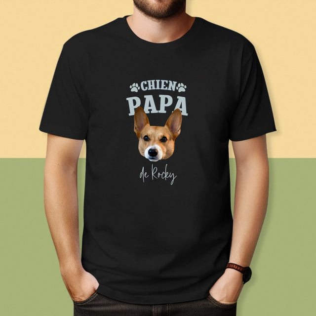 Ton Personnage: Chien Papa - T-Shirt Pour Hommes