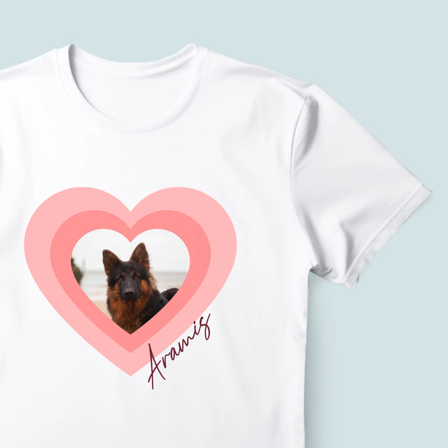 La Photo Et Un Texte: Photo De L'Animal Dans Le Cœur - T-Shirt Pour Hommes