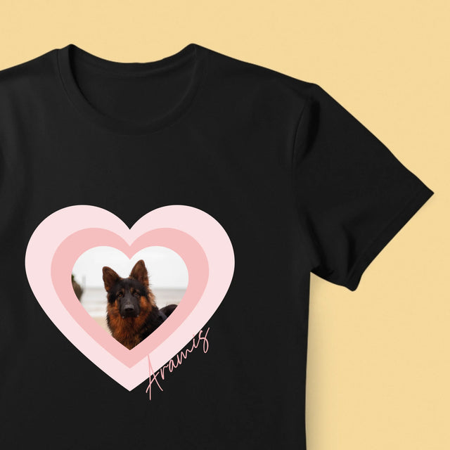 La Photo Et Un Texte: Photo De L'Animal Dans Le Cœur - T-Shirt Pour Hommes