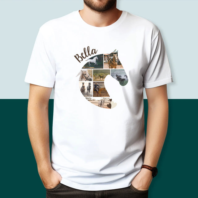 Forme Des Photos: Cheval - T-Shirt Pour Hommes