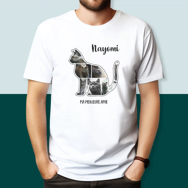 Forme Des Photos: Chat Le Meilleur Ami - T-Shirt Pour Hommes