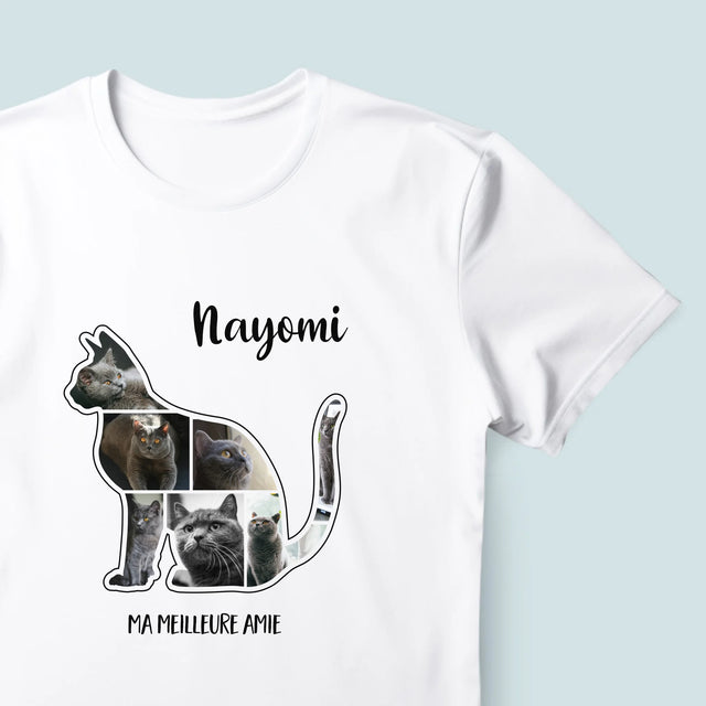 Forme Des Photos: Chat Le Meilleur Ami - T-Shirt Pour Hommes