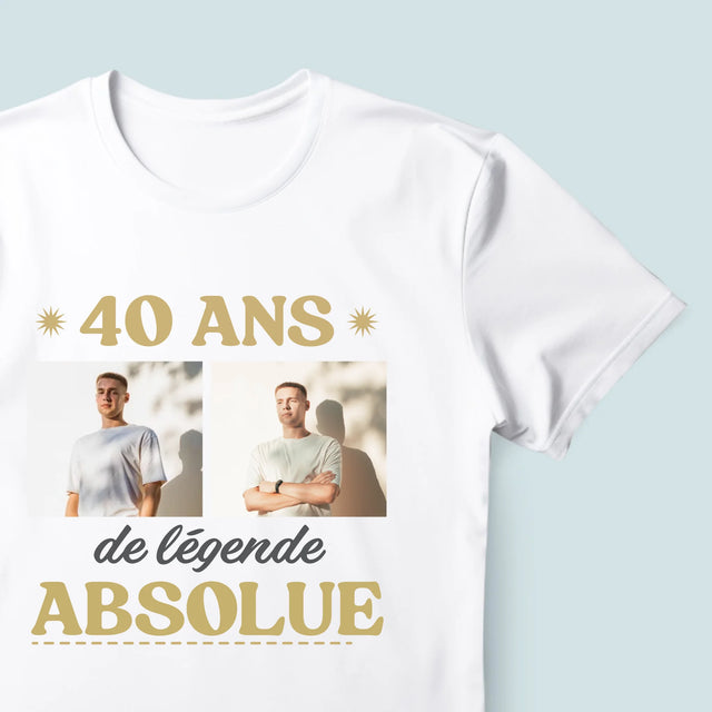 Le Collage Photo: 40 Ans De Légende - T-Shirt Pour Hommes