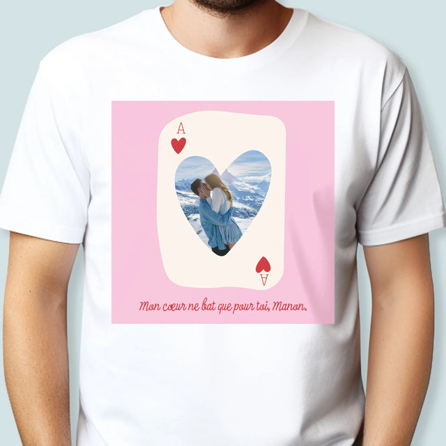 La Photo Et Un Texte: Carte De Saint-Valentin - T-Shirt Pour Hommes