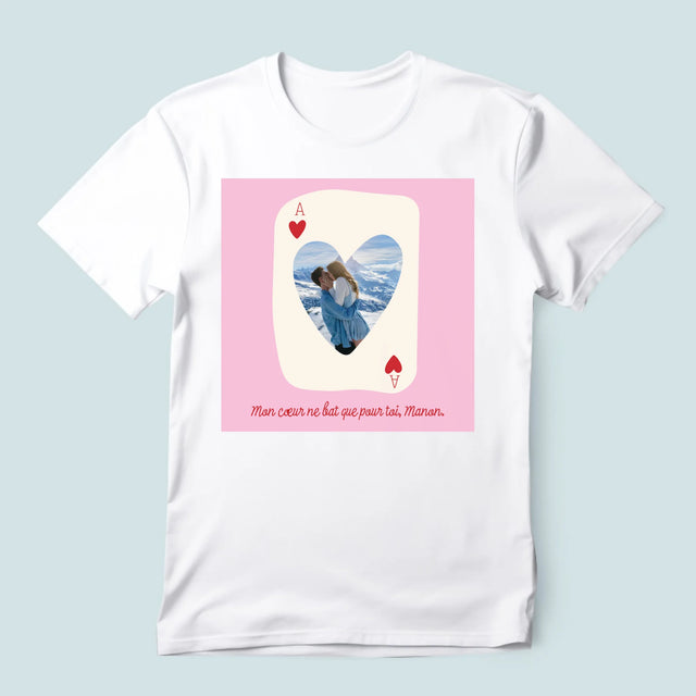 La Photo Et Un Texte: Carte De Saint-Valentin - T-Shirt Pour Hommes