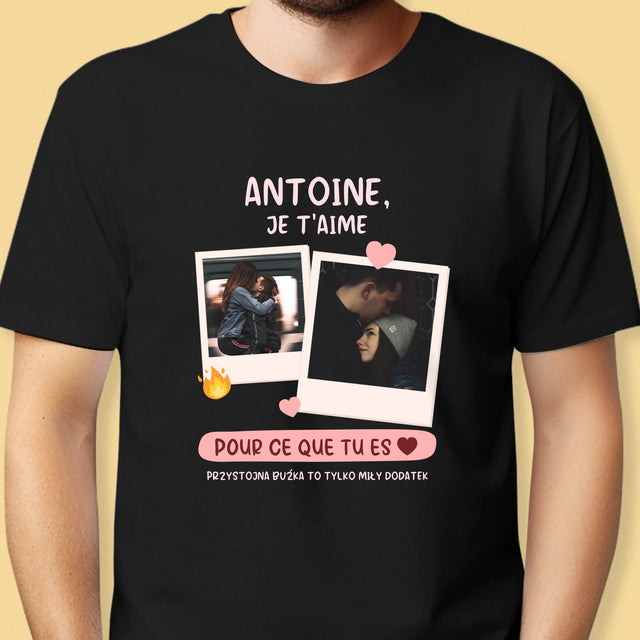 Le Collage Photo: Je T'Aime Pour Ce Que Tu Es - T-Shirt Pour Hommes
