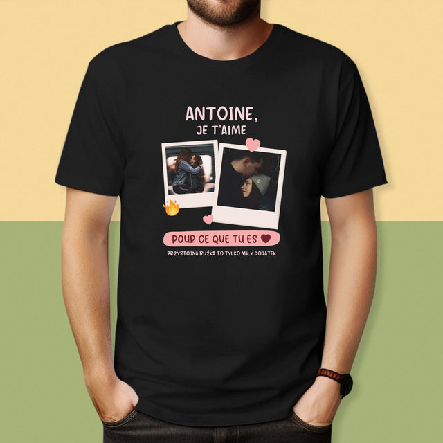 Le Collage Photo: Je T'Aime Pour Ce Que Tu Es - T-Shirt Pour Hommes