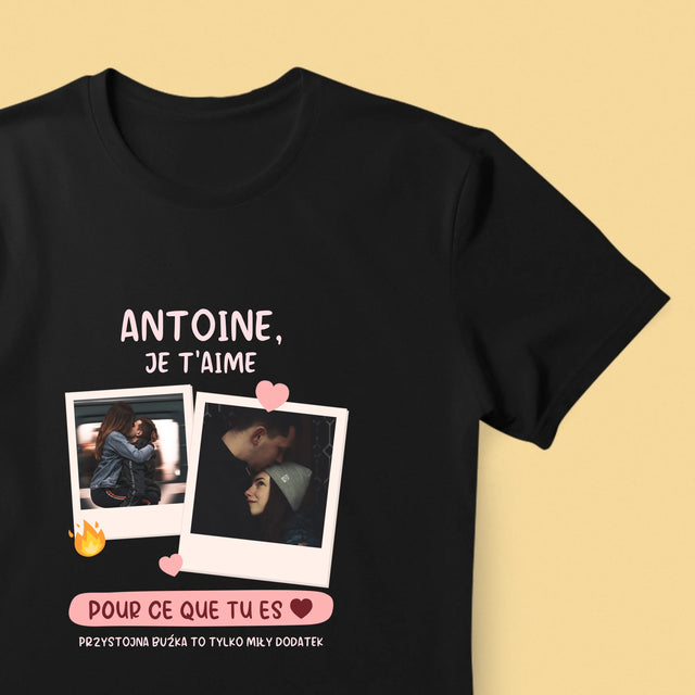 Le Collage Photo: Je T'Aime Pour Ce Que Tu Es - T-Shirt Pour Hommes