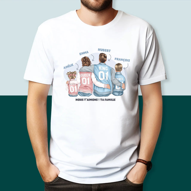 La Création Du Personnage: Famille En Sweatshirts - T-Shirt Pour Hommes