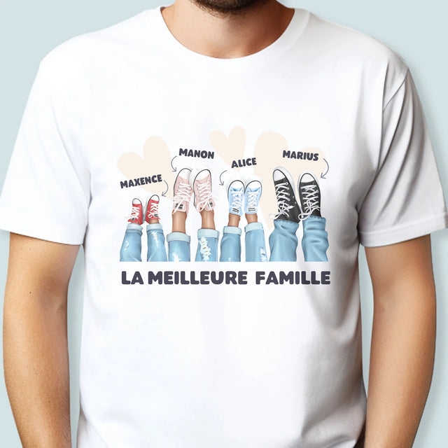 La Création Du Personnage: La Famille Baskets - T-Shirt Pour Hommes
