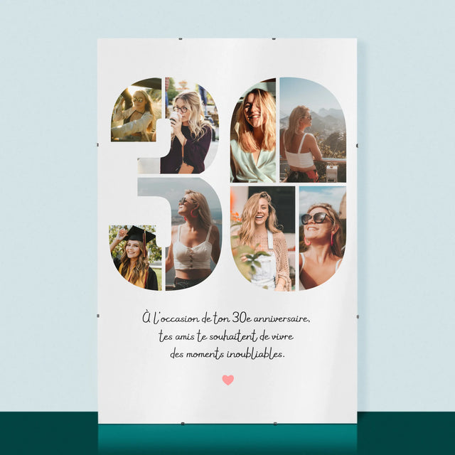 Le Collage Photo: 30E Anniversaire, Vœux - Affiche