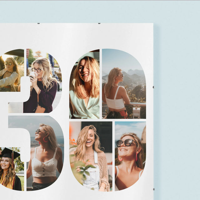 Le Collage Photo: 30E Anniversaire, Vœux - Affiche