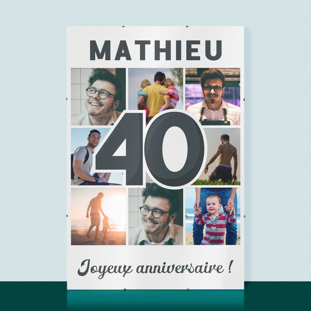 Le Collage Photo: 40 Ans - Affiche