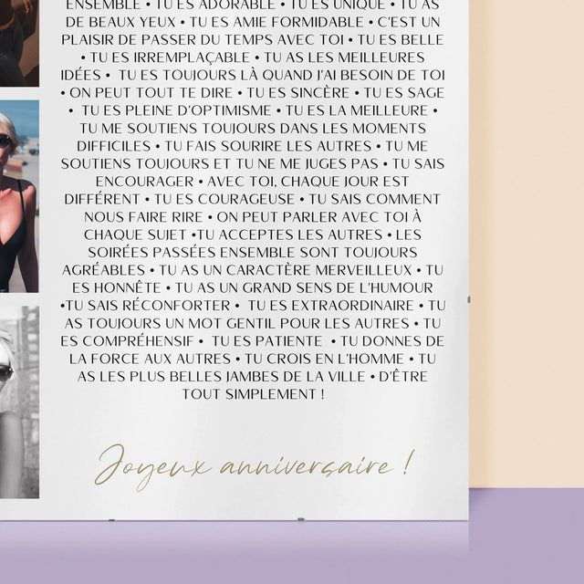 Le Collage Photo: 40 Raisons - Affiche