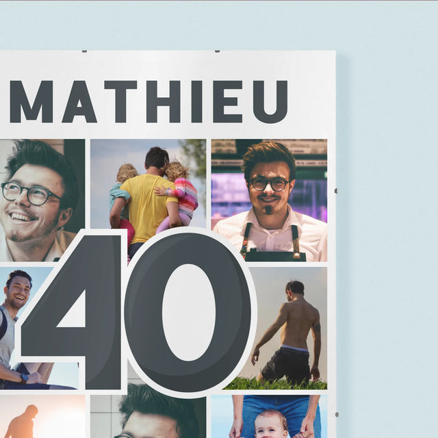 Le Collage Photo: 40 Ans - Affiche
