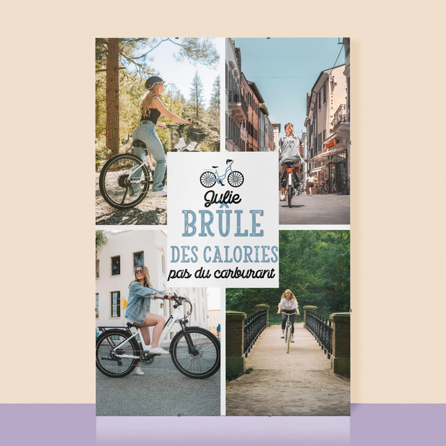 Le Collage Photo: Brûle Des Calories, Pas Du Carburant - Affiche