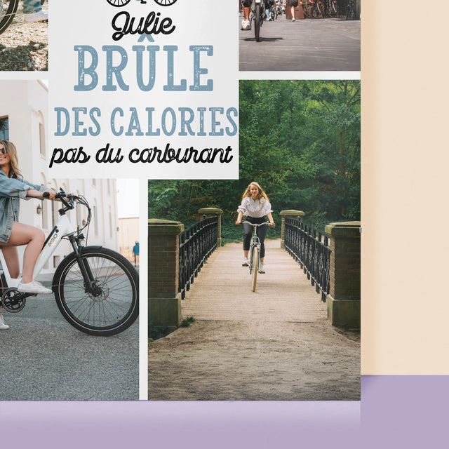 Le Collage Photo: Brûle Des Calories, Pas Du Carburant - Affiche