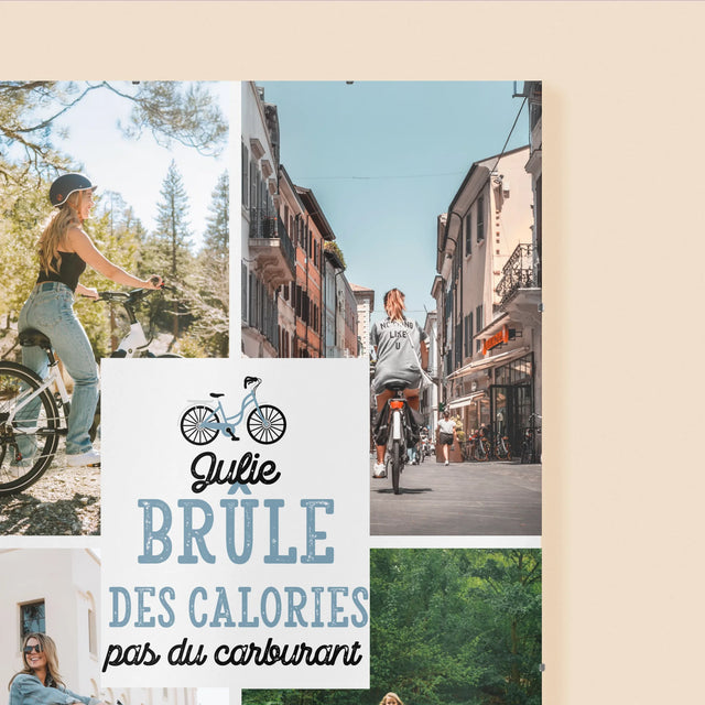 Le Collage Photo: Brûle Des Calories, Pas Du Carburant - Affiche