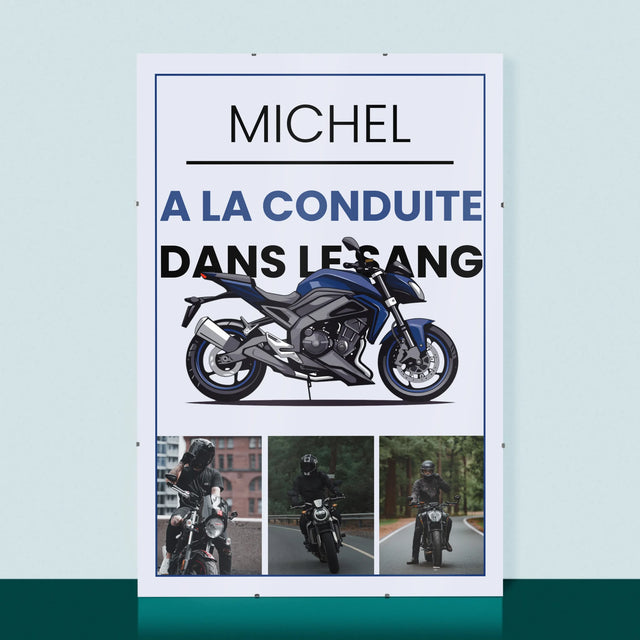 Le Collage Photo: La Conduite Dans Le Sang - Affiche