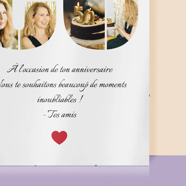 Forme Des Photos: 50 Anniversaire Vœux - Affiche