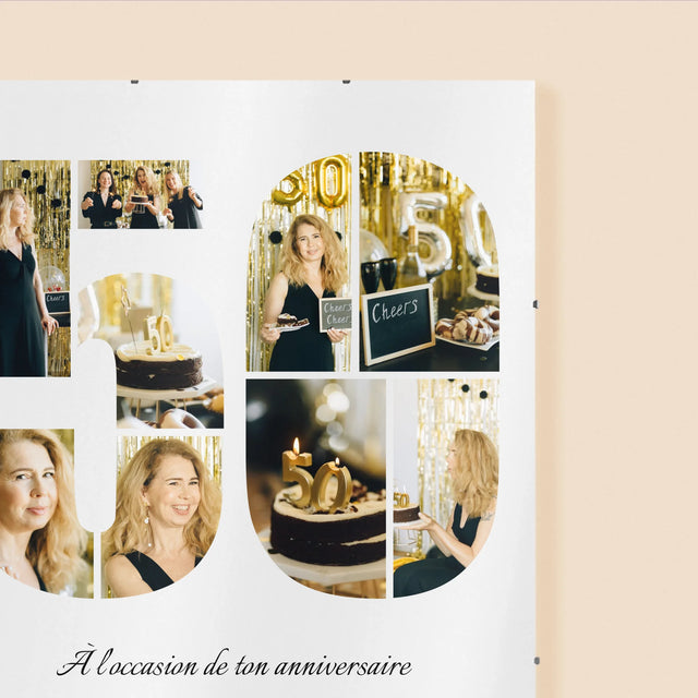 Forme Des Photos: 50 Anniversaire Vœux - Affiche