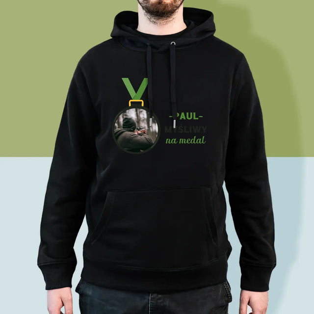 La Photo Et Un Texte: Chasseur En Or - Sweat À Capuche Pour Hommes