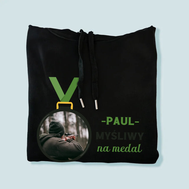 La Photo Et Un Texte: Chasseur En Or - Sweat À Capuche Pour Hommes