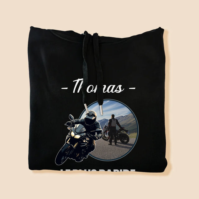 La Photo Et Un Texte: Le Plus Rapide Dans La Ville - Sweat À Capuche Pour Hommes